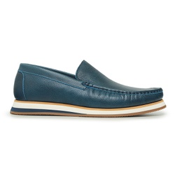 Sapato Casual Tokyo Masculino Couro Azul - Barone - Bernotte