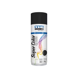 Tinta Spray Supercolor Preto Fosco 350 ml - Tekbond - Ritec Máquinas e Ferramentas