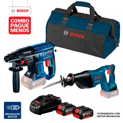 Combo Pague Menos Bosch 18V - Martelete Perf. GBH 180-LI SDS-Plus, 2J + Serra Sabre GSA 18V-LI, 2 baterias 18V 4,0Ah 1 c... - Ritec Máquinas e Ferramentas
