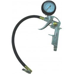 Calibrador de Pressão Para Pneus Com Relógio e Bico 0 a 200PSI - Romata Ferramentas e Máquinas