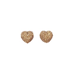 bijuterias finas em formato de coração dourado