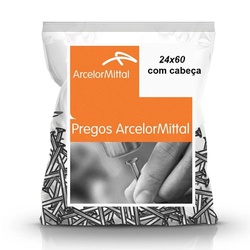 Prego 24 x 60 com Cabeça - Pacote 1Kg Arcelor Mital - Santec