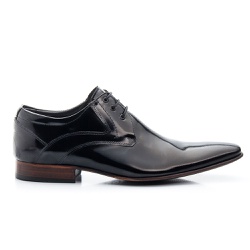 Sapato Social Clássico em Verniz cor Preto - Sapatos de Franca