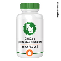 Ômega 3 (360mg EPA + 240mg DHA) 60cápsulas - Seiva Manipulação | Produtos Naturais e Medicamentos