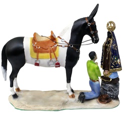 Escultura Miniatura Cowboy Rezando M02 - Selaria Pinheiro