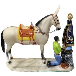 Escultura Miniatura Cowboy Rezando M03 - Selaria Pinheiro