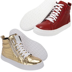 Kit Bota Treino Sneaker Fitness Vermelha e Dourada... - SELTENBRASIL