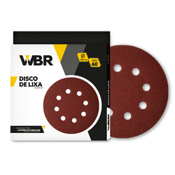 WAGNER DISCO DE LIXA 180MM GRÃO 60 - 8 FUROS 