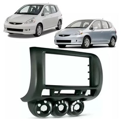 Moldura DVD 2 Din Honda Fit 2004 a 2008 (Grafite) - Total Latas - A loja online do seu automóvel
