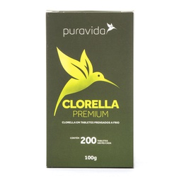 Clorella Premium Puravida 200 Tabletes / 100g - VILA CEREALE