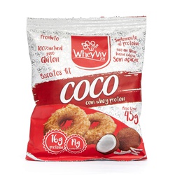 Biscoito Com Whey Protein Sem Glúten Coco Whey Viv... - VILA CEREALE