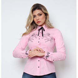 Camisa clássica rosa - 3202850 - VIP WESTERN