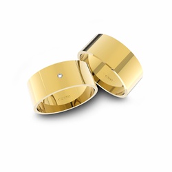 Alianças em Ouro 18k amarelo com Diamante (7.00 mm de largura) - VG-02... - VIU GOLD