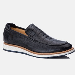Sapato Loafer Elite Couro Premium Confort Croco 90... - B2C Shoes