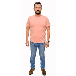 Camiseta Masculina Estonada Confort Rosa - Zegen