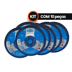 Kit 10 Discos Flap G40 28n 178x22,23 - 34318577 - ABRASSIL