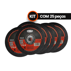 Kit com 25 Discos de Corte 41 f 178 x 1,9 x 22,23 ... - ABRASSIL