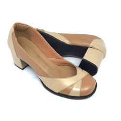 Sapato Scarpin Amélie - Baunilha e Creme - A de Acessórios | Sapatos Femininos