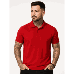 Camisa Gola Polo Piquet Vermelha - PoloVermelha - Adrenalina Drop