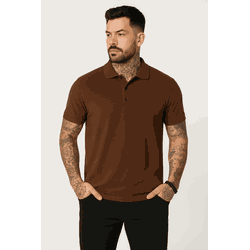 Camisa Gola Polo Piquet Marrom - PoloMarrom - Adrenalina Drop