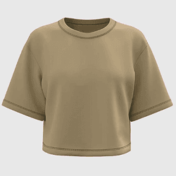 Cropped Feminino Oversized 100% Algodão 30.1 Bege ... - Adrenalina Drop