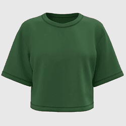 Cropped Feminino Oversized 100% Algodão 30.1 Verde... - Adrenalina Drop