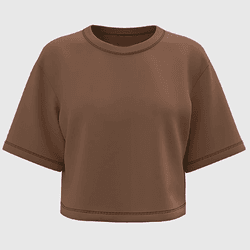 Cropped Feminino Oversized 100% Algodão 30.1 Marro... - Adrenalina Drop