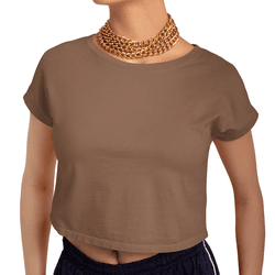 Cropped Feminino 100% Algodão 30.1 Marrom - CPPMAR... - Adrenalina Drop