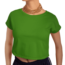 Cropped Feminino 100% Algodão 30.1 Verde - crp-v - Adrenalina Drop