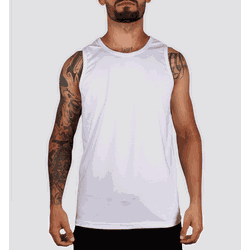 Regata Masculina 100% Algodão 30.1 Branco - RGTBRA... - Adrenalina Drop