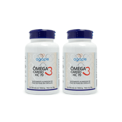 Combo 2X Ômega 3 Cardio HC 70 - 120 (2X60) Cápsula... - Ágape Manipulação