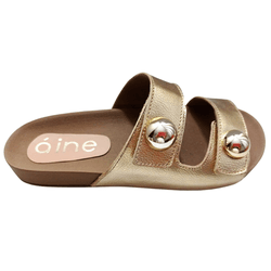 Sandália Slide Almeria - Doura... - ÁINE STORE