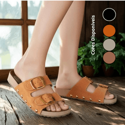 Sandália Slide Verona - Carame... - ÁINE STORE