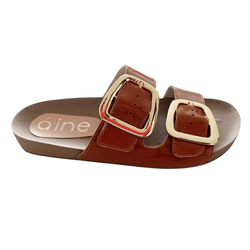 Sandália Slide Viena - Caramel... - ÁINE STORE
