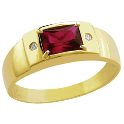 Anel de Formatura Ouro 18K com Pedras Disponiel em... - Almeida Prada