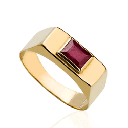 Anel de Formatura Ouro 18K com Pedras Disponiel em... - Almeida Prada