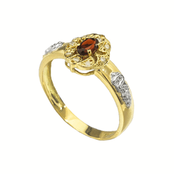 Anel de Formatura Ouro 18k Ouro Branco nas laterai... - Almeida Prada