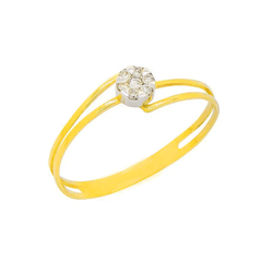 Anel em Ouro 18k com Pedra de Zirconia Disponivel ... - Almeida Prada