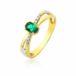 Anel Formatura Ouro 18k com Pedra de Zirconia Disp... - Almeida Prada