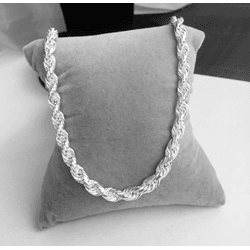 Cordão Baiano Banhada Prata 925 5mm 40cm - CBP0020... - Almeida Prada