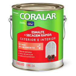 Coralar Esmalte Secagem Rápida 3,6L Coral - ALPHATIN