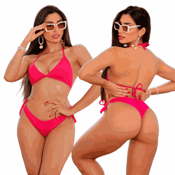Biquíni Cortininha com Bojo Removível - 5000 - Pin... - Amaresia Moda Praia