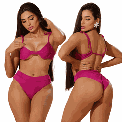 Biquíni Retrô com Calcinha Hot Pant - 5004 - Odali... - Amaresia Moda Praia