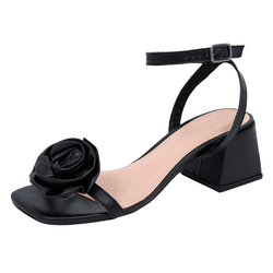 Sandália Marina Couro Preto - VS05preto - AMARENA SHOES