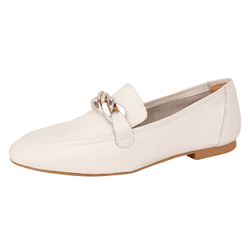 Loafer Suzy Couro Off White - VL13off - AMARENA SHOES