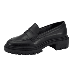 Mocassim Tratorado Zoe Couro Preto - VG13preto - AMARENA SHOES