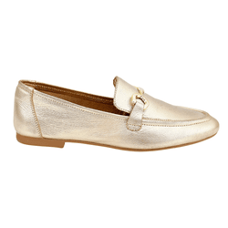 Loafer Laila Couro Dourado - VL05dourado - AMARENA SHOES