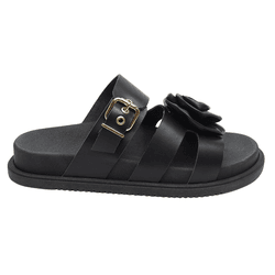 Papete Ana Couro Preto - AMP84pto - AMARENA SHOES