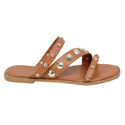 Rasteira Renata Caramelo - RGM07caramelo - AMARENA SHOES