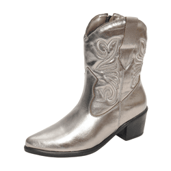 Bota Western Couro Austin Prata - C1019prata - AMARENA SHOES